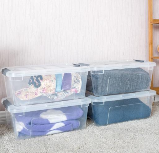 Sturdy Plastic Latch Stack Storage Tubs Box - tuttostyle4u