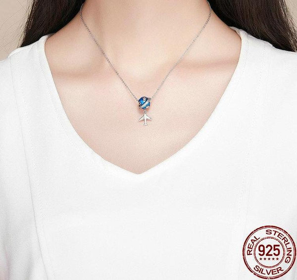 Traveling Airplane Cute Blue Beads Original Charm - tuttostyle4u