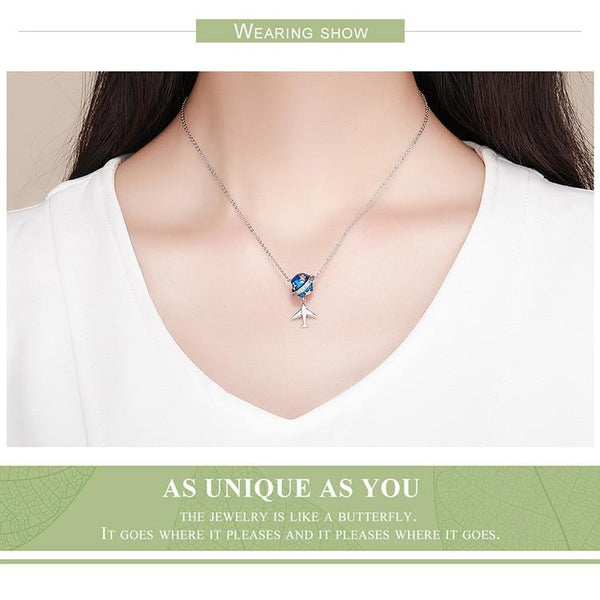 Traveling Airplane Cute Blue Beads Original Charm - tuttostyle4u