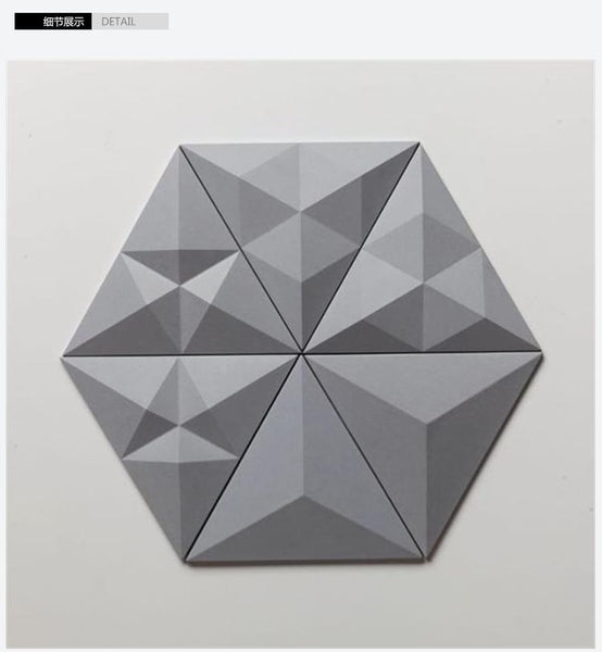 Triangular cement wall brick silica gel mould concrete concave and convex - tuttostyle4u