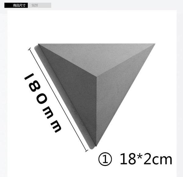 Triangular cement wall brick silica gel mould concrete concave and convex - tuttostyle4u