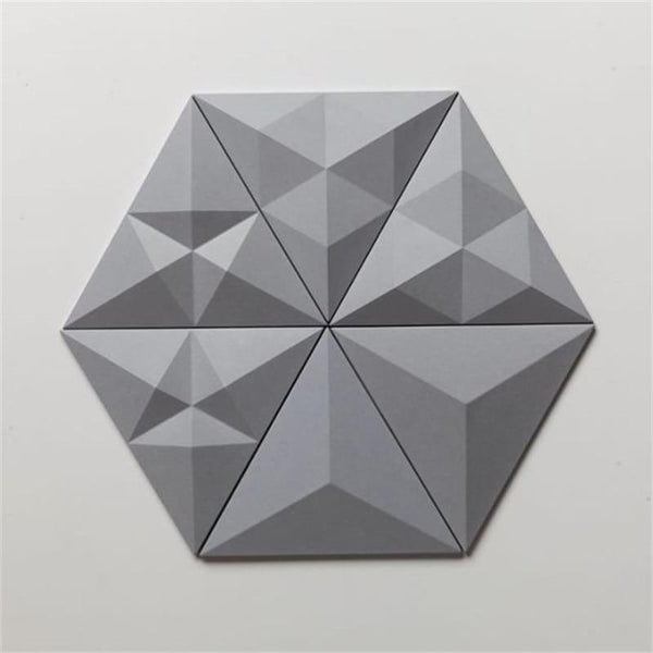 Triangular cement wall brick silica gel mould concrete concave and convex - tuttostyle4u