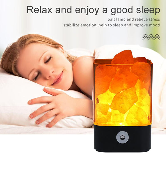 USB Crystal LED Light natural Himalayan salt lamp Mood Creator led Air Purifier - tuttostyle4u