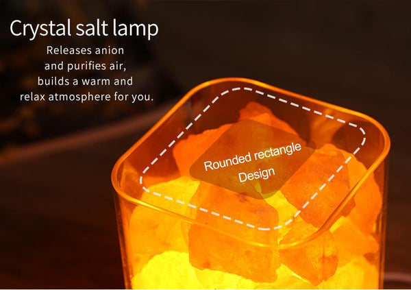 USB Crystal LED Light natural Himalayan salt lamp Mood Creator led Air Purifier - tuttostyle4u