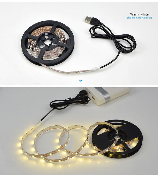 USB LED Strip lamp 2835SMD DC5V Flexible LED light Tape Ribbon - tuttostyle4u