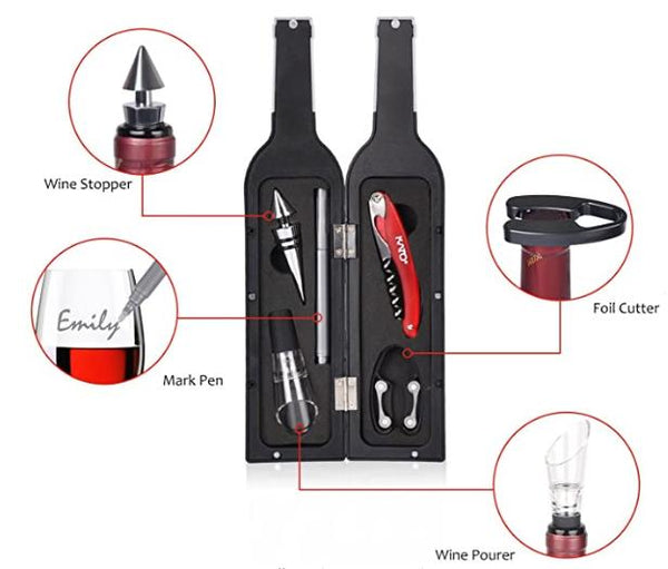Wine Opener Gift Set - Wine Bottle Accessory Kit - tuttostyle4u