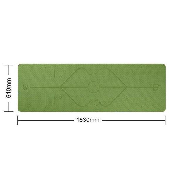 Yoga Mat with Position Line Non Slip Fitness Exercise Carpet Mat Workout - tuttostyle4u