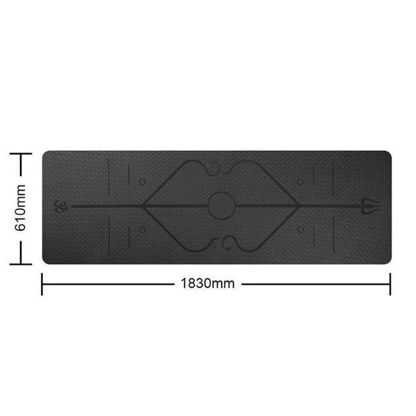 Yoga Mat with Position Line Non Slip Fitness Exercise Carpet Mat Workout - tuttostyle4u