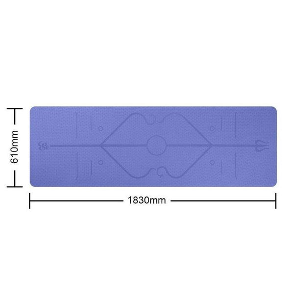 Yoga Mat with Position Line Non Slip Fitness Exercise Carpet Mat Workout - tuttostyle4u