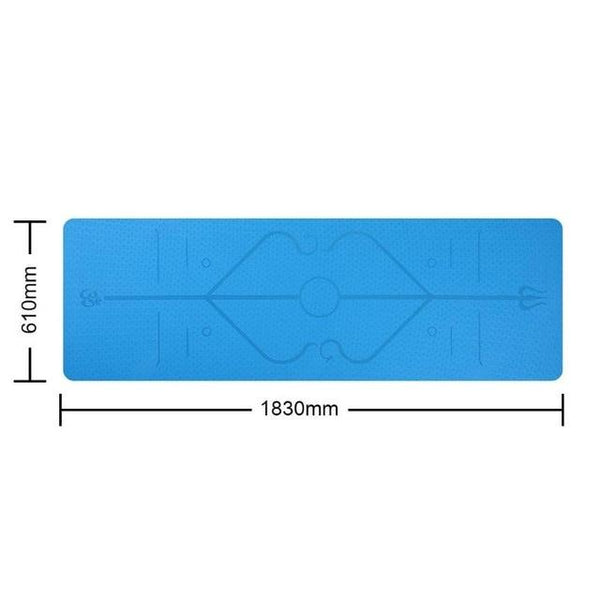 Yoga Mat with Position Line Non Slip Fitness Exercise Carpet Mat Workout - tuttostyle4u