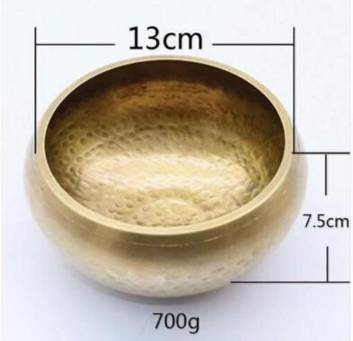 Yoga Meditation Brass Singing Bowl Buddhist Sound Treatment Bowl Copper - tuttostyle4u