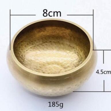 Yoga Meditation Brass Singing Bowl Buddhist Sound Treatment Bowl Copper - tuttostyle4u
