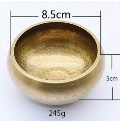 Yoga Meditation Brass Singing Bowl Buddhist Sound Treatment Bowl Copper - tuttostyle4u