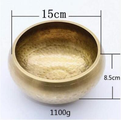 Yoga Meditation Brass Singing Bowl Buddhist Sound Treatment Bowl Copper - tuttostyle4u