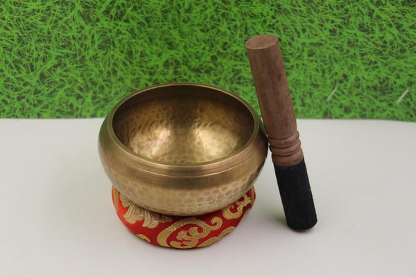 Yoga Meditation Brass Singing Bowl Buddhist Sound Treatment Bowl Copper - tuttostyle4u